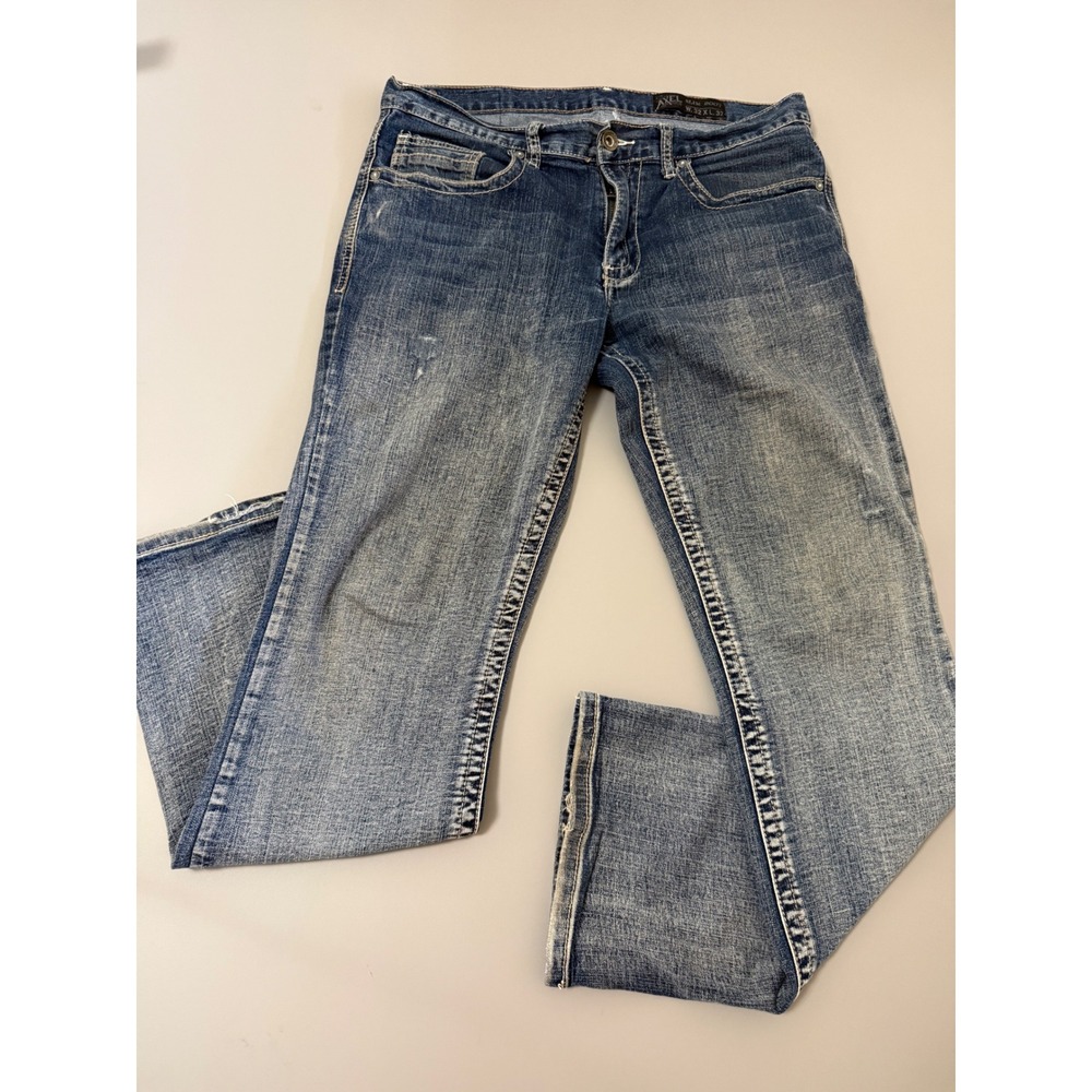 Axel Slim Bootcut Jeans Mens 32x32 Medium Wash Denim Blue TK Axel MFG Co